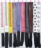 High quality Real leather yellow fastpitch softball seam headbands total 20 colors