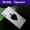 Stainless Steel Poker Card Beer Bottle Opener Free Shipping