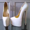 25CM Heel Height Sexy PU Pointed Toe Stiletto Heel Pumps Party Shoes US Size 5-13.5 NO.P2402