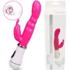 Lobo negro vibrador impermeável sexo brinquedo duplo haste masturbação coelho vibrador utensílios adulto sexo produto vibrador para mulheres