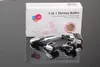 3 em 1 Derma Roller, 3 cabeças de rolo separadas de agulha diferente contagem 180c / 600c / 1200c punho de prata rolo de cabeça preta rolo tratamento de cicatriz