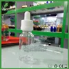 5ml 10ml 15 ml 30 ml 50 ml przezroczyste szklane butelki E-cieczowe z czarnym anodowanym pierścieniem i czarną gumową szklaną szklaną szkła EJUICE Dropper butelki