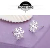 Nuovo arrivo argento sterling 925 brillante corona di diamanti orecchini a bottone gioielli alla moda fiocco di neve bellissimo fidanzamento di nozze g2726554