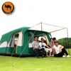 Wholesale-  Ultralarge Outdoor 6 10 12 People Camping 4Season Tent Outing Two Bedroom Tent Big High Quality Party Family Camping Tent