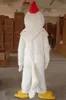 2018 Professional Make Dorosle Size White Chicken Mascot Costume Whole Cock Mascot276m