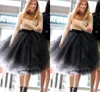 gonna in tulle nero al ginocchio