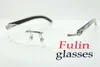 Moda Montature per occhiali Bianco Mix Black Buffalo Horn Temple Occhiali da vista per uomo T8100907 occhiali da guida C Decorazione Taglia 54-18-272S