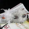 Sexiga Party Eye Masks Venetian Lace Feather Ball Masquerade Mask Paillette Flower Carnival Woman Dance Mask Hot Selling