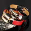 Bracelets à breloques en cuir pour femme homme personnalité couleur noir rouge acier inoxydable femmes hommes bijoux Bracelet cadeau PH9857842181