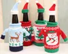 High qulity Christmas decorate red wine beer knitting sweater bottle sets cover family hotel Restaurant used