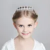 Barnflickor glitter rhinestone twinkle prinsessan krona tiara pannband hårband blomma flicka bröllop födelsedag kväll fest2508607