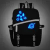 Nouveau sac à dos Noctilucent Naruto garçon fille Hokage Ninjia sacs d'école pour adolescents japonais Anime toile Backpacks212J