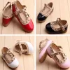 Free Shipping 2015 summer children girls baby kids sandals Princess Shoe leather shoes tendon end rivet children shoes 4 Colors 2-12 Years