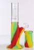 Hookahs Silicone Bongs 14 Inches 8 Arms Percolator Water Pijp 18.8 / 14.4mm Joint Glass Bong