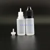 10 ML 100 stks/partij Hoge Kwaliteit Plastic Druppelflesjes Met Kindveilige Caps en Tips Veilige Damp Knijpbare fles lange tepel