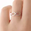10st mode oändliga ringar vänskap oändlighet ring söt enkel geometrisk 8 åtta ringar för vänner älskare
