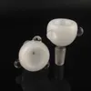 Ciotola in vetro latteo per fumatori Ciotole produttore colore giada bianca Giunto maschio da 14,5 mm per tubo dell'acqua downstem femmina