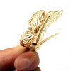 Groothandel-2 stks Goud Hollow Butterfly Bridal Hair Pins Clip Headpiece Barrettes voor Dames Meisjes