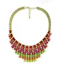 Ribbon Stripe Weave Necklace Fashion Gold Plated Metal Geometry Necklace Multilayer Color