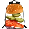Hamburger backpack Meat sandwich daypack Burger food schoolbag Leisure rucksack Sport school bag Outdoor day pack2018114
