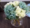 Elegant hortensia konstgjord silke blomma bröllop centerpieces bukett jul prydnad krans hem dekoration 9 färg ny ankomst sf012