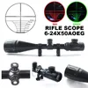 6-24x50AOEG Red Green Mil-Dot Illuminated Optics Hunting Rifle Scope W/Rings