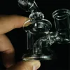 Mini olio di vetro da 3,3 pollici Nano Rigs Bong 14mm Femmina Pyrex Bong d'acqua Riciclatore Tubi d'acqua in vetro Marziano Vetro smussato Gorgogliatore