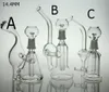 Hot sell 14.4mm Glass bong water pipe with dome nail and bowl two function