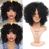 Bob Curly Human Hair Peruki z Bangs Krótkie Brazylijskie Bouncy Pełna Koronka Dziewicza Remy Peruka Dla Czarnych Kobiet Koronki Przód Tańsze Na Sprzedaż Diva1