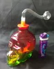 Narguilé en verre en gros, pièces de bong, narguilé en verre coloré alcoolique, livraison aléatoire de couleur, livraison gratuite, grand mieux