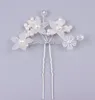 Crystal Tiaras Hårtillbehör Beaded Blossom Hair Headpiece Beaded Wedding Headpiece Bride Hair Tillbehör Headpieces HT03