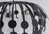 Royal Black / white Modern Lampada a sospensione a tre capi in vetro creativo a sospensione