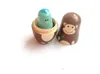 5pcs Nesting Dolls Handmade Wooden Cute Cartoon Zoo Animals Pattern 6"