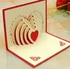 3D laser gesneden bruiloft decor uitnodigingen hart liefde wenskaarten Valentijnsdag briefkaarten feestelijke feestartikelen