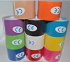 Retail 5cm * 5m Kinesiologi Kinesio Roll Bomull Elastisk Lim Muskel Sport Kinesiologi Tape Bandage Physio Strain Skada Support Kneepad