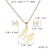 16 stili Set di gioielli in acciaio inossidabile 316L Corona Teschio Farfalla Elefante Collana con ciondolo a forma di cuore Set di orecchini per gioielli di moda da donna