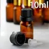 Empty 10ML Glass Cosmetic Packaging Dropper Bottles For Essential Oil