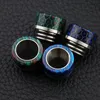 Snake Skin Grid Pattern 810 Thread Epoxy Resin Stainless Steel Drip Tips Wave Wide Bore SS Mouthpiece TFV8 TF12 Kennedy 24 Goon 528