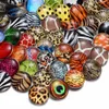 50pcslot Charm Mixed 18mm Animal LeopardStripe Lattice Theme Snap Button For Snap Bracelet Necklace DIY Jewelry3120761