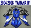 Ensemble de carénages 100% moulage par injection de la plus haute qualité pour YAMAHA 2004 2005 2006 YZF R1 bleu blanc noir kit de carénage 04-06 yzf-r1 RY10