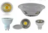 GU10 6W COB LED Spotlights Dimmable AC110-240V Plastic Aluminium House Spot Lights (Cold / Warm White Lamp) Gratis frakt 50pcs / Lot Lvd ul vde