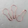 1000 pcs chegam novas rosa cor de ouro em forma de pêra pino de segurança bom para artesanato e costurar marcadores, pendurar tags