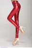 Vrouwen Mode Kunstleer Leggings Hoge Taille Metallic Wet Look Shinning Jeggings Vrouwelijke Night Out Clubwear Party Multicolor High Rise Pant