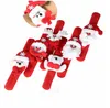 JUL LED LIGHT SLACK JACELETS SLAC PAT CIRCLE Handring Armband Claus Snowman Bear Deer Armband Toy Xmas Ornaments Childre7536637