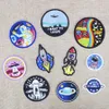 10 PCS Sacos de Patches Astrospace para Roupas Ferro em Transferência Apliques Patches de Estrela para Jaqueta Casaco Faça Você Mesmo Costure em Bordado Badge333S