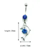 Brand New Belly Button Rings Acciaio inossidabile ciondola 2 colori Crystal Dolphin Navel Body Piercing Jewelry