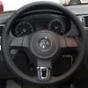 Volante volkswagen vw golf 6 novo santana jetta polo bora touran magotan couro genuíno diy estilo do carro