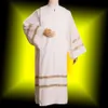 Religon Costumes White Altar Server Robe Alb with Pleats Catholic Worship Vestments for Men Fast Shipment