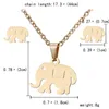 16 stijlen 316L roestvrij staal sieraden sets kroon schedel vlinder olifant hart hanger ketting oorbel set voor vrouwen mode-sieraden