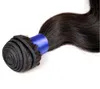 Braziliaanse Body Wave Human Virgin Hair Weeft Met 4x4 Vetersluiting Gebleekte Knopen 100 g/stk Natuurlijke Zwarte Kleur Dubbele inslagen Hair Extensions